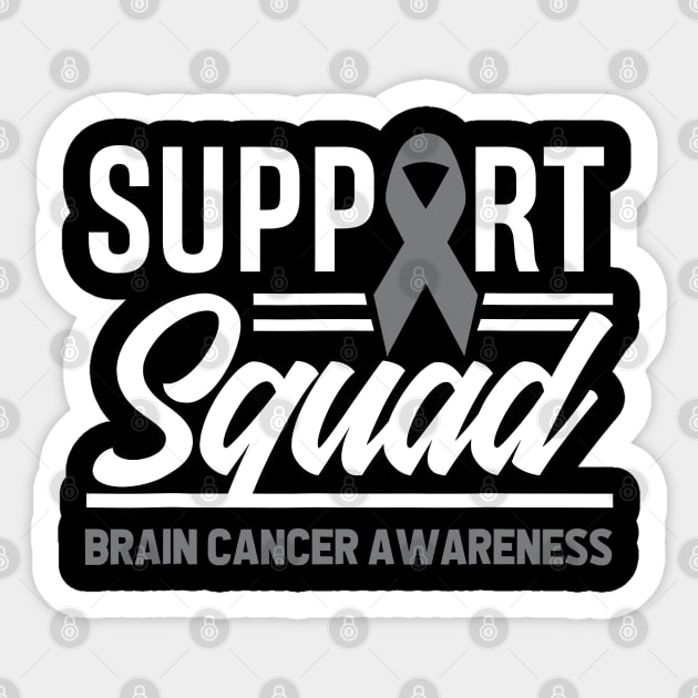 Support Squad Brain Cancer Awareness Sticker by JazlynShyann